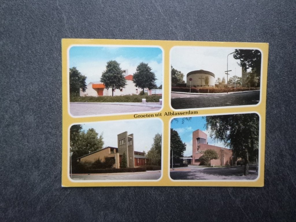 Alblasserdam, kerk Ichthus/rk/baptisch. geref 1986, Verzamelen, Verzenden, 1980 tot heden, Gelopen, Noord-Brabant
