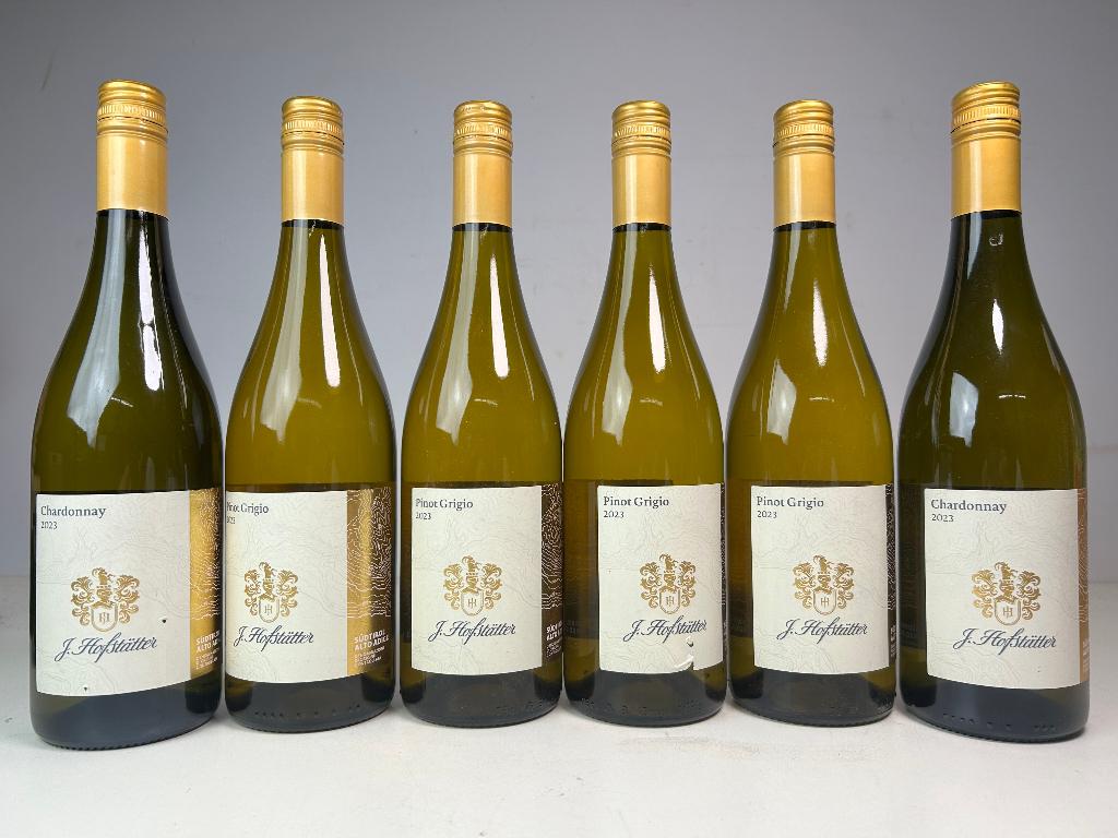 J. Hofstätter 6 flessen wijn Pinot Grigio Chardonnay 2023, Ophalen, Nieuw, Italië, Witte wijn
