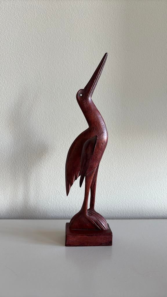 Vintage vogel, Houtsnijwerk, Ophalen of Verzenden, Handgemaakt, 20 - 50 cm