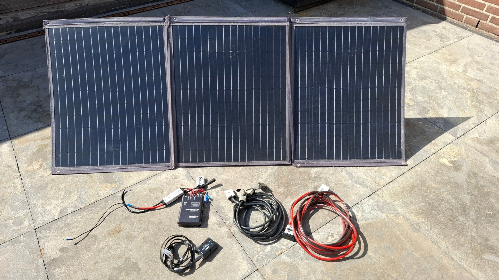 Enjoy Solar opvouwbaar zonnepaneel 150W met mppt regelaar, Caravans en Kamperen, Ophalen, Zo goed als nieuw