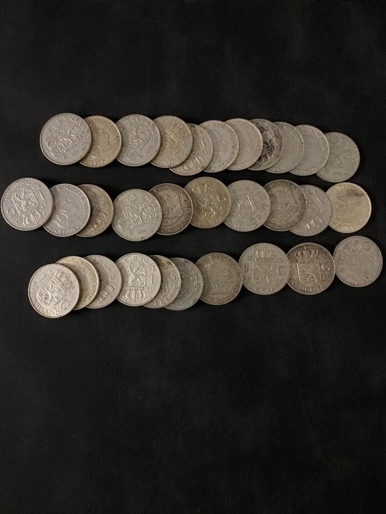 31 zilveren guldens, 1 gulden, Koningin Juliana, Setje, Zilver