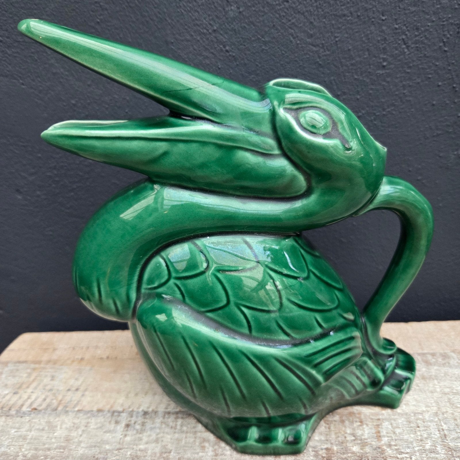 Art deco waterkan van Poet Laval, pelikaan, Ophalen of Verzenden