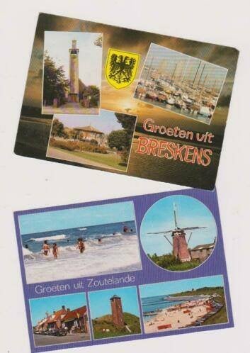 ansichtkaarten Breskens Zoutelande, Hollum Ameland, Ophalen of Verzenden, 1960 tot 1980, Zeeland