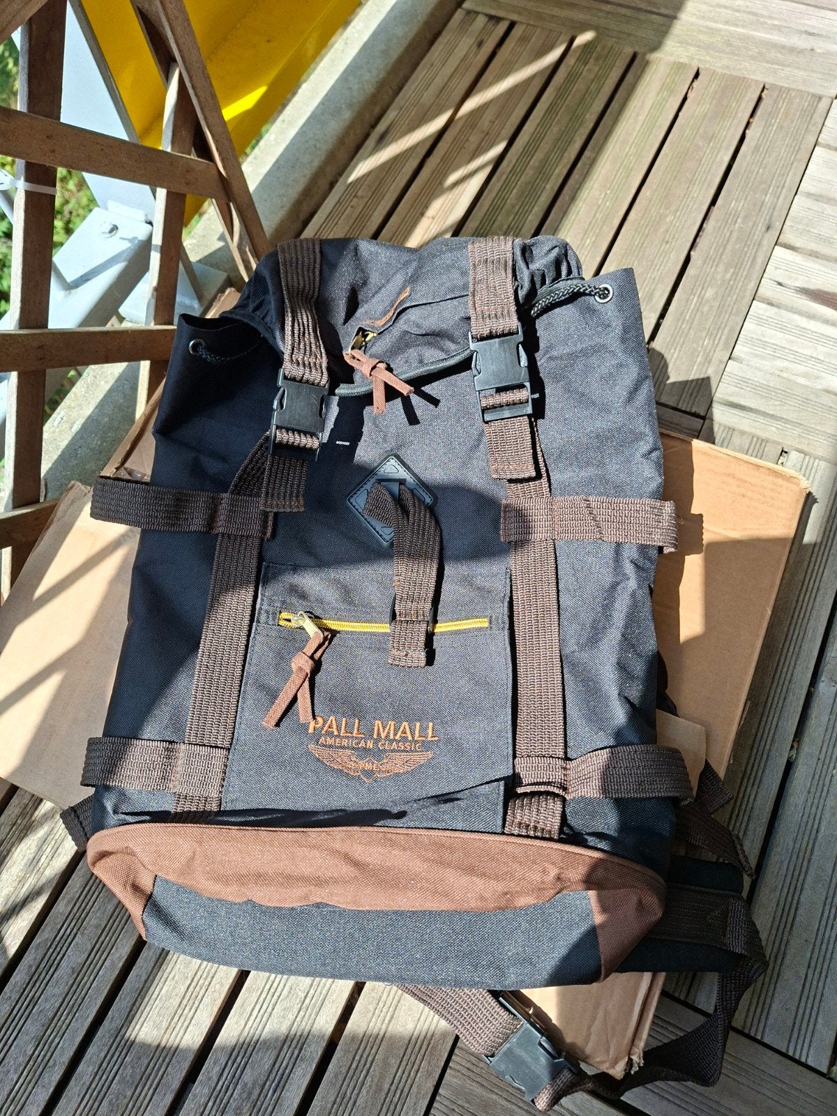 Pall Mall American Classic Rugzak - Zwart/Bruin, Ophalen of Verzenden, Zo goed als nieuw, Overige merken, 30 tot 45 cm