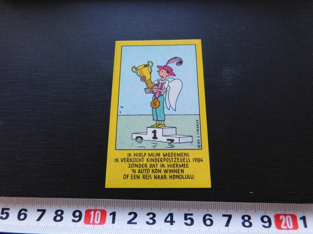 sticker PTT Post Kinderpostzegel actie 1984 *, Ophalen, Zo goed als nieuw