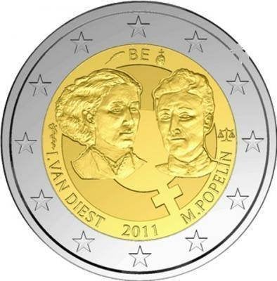 Speciale 2 Euro munt van BELGIE 2011 "Vrouwendag" in unc., Verzenden, België, 2 euro