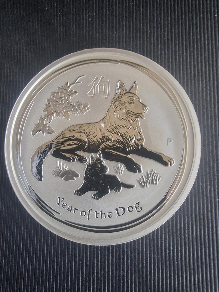 5 oz ZILVER LUNAR II DOG 2018., Ophalen of Verzenden, Zilver