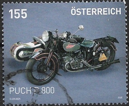 Oostenrijk 2026 mi.3949 motorfiets PUCH P-800 nom.155, Verzenden, Gestempeld