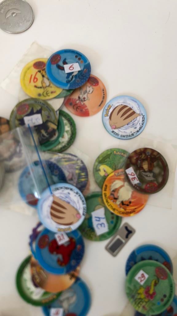 Pokemon flippos ongever 70 stuks, Verzamelen, Flippo's, Ophalen, Losse flippo's