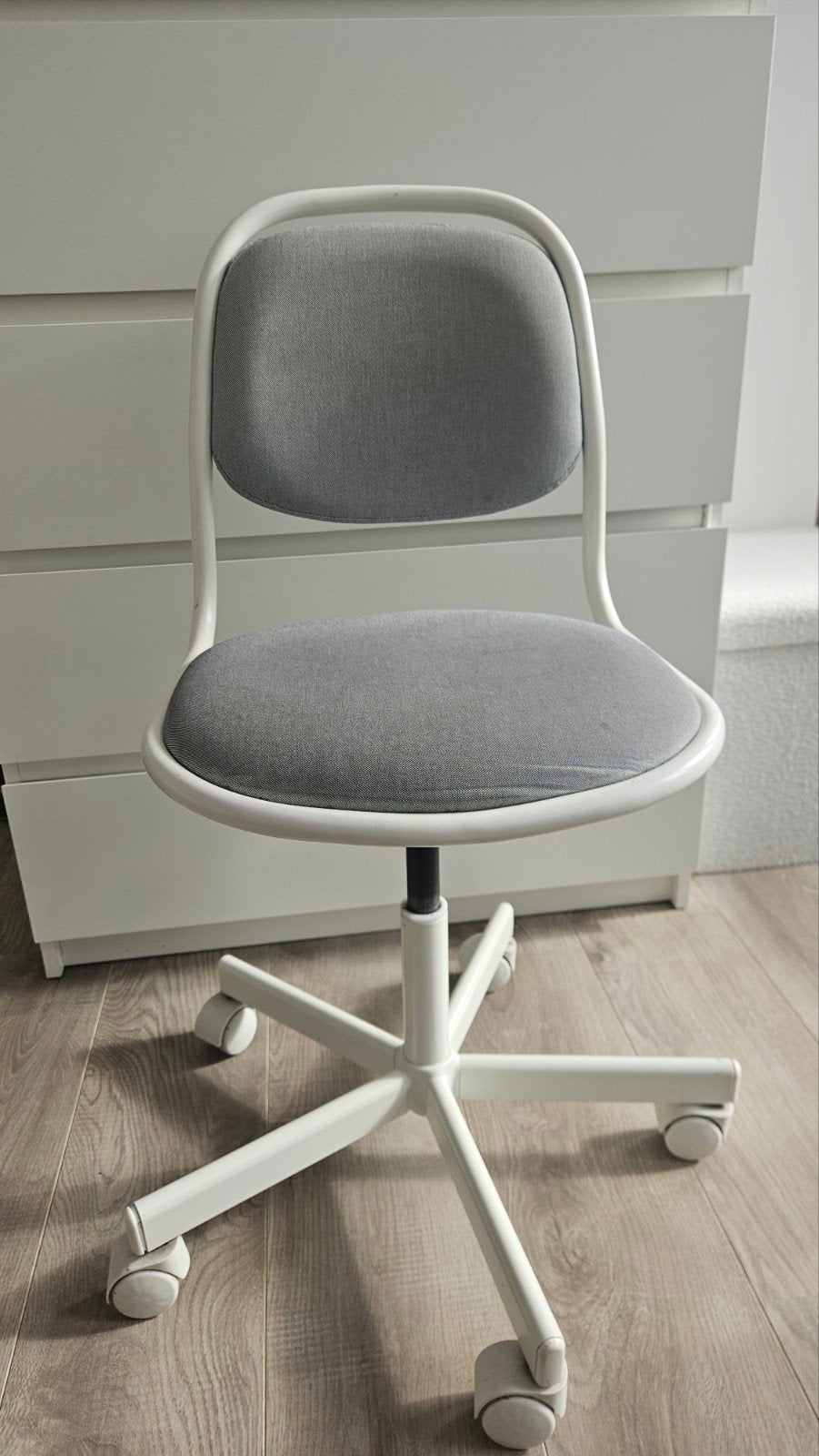 Ikea bureaustoel met wieltjes, Ophalen, Gebruikt, Grijs, Bureaustoel
