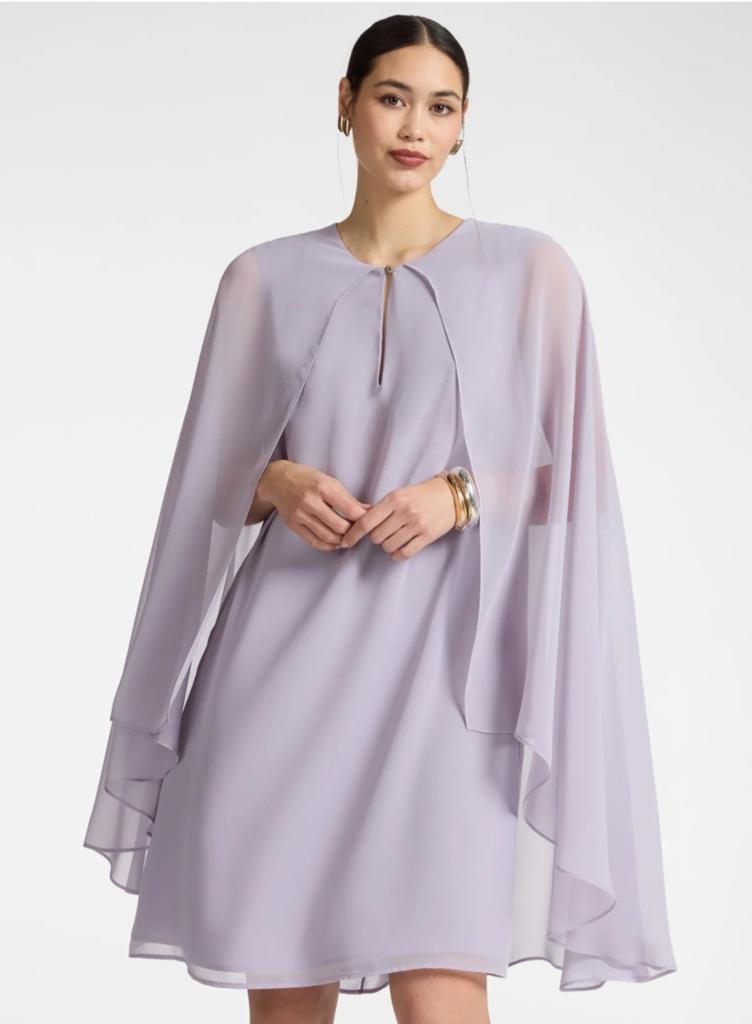 Elegante lila cape jurk van Zalando/Elena Miro - Maat 38, Kleding | Dames, Gelegenheidskleding, Maat 38/40 (M), Galajurk, Ophalen of Verzenden