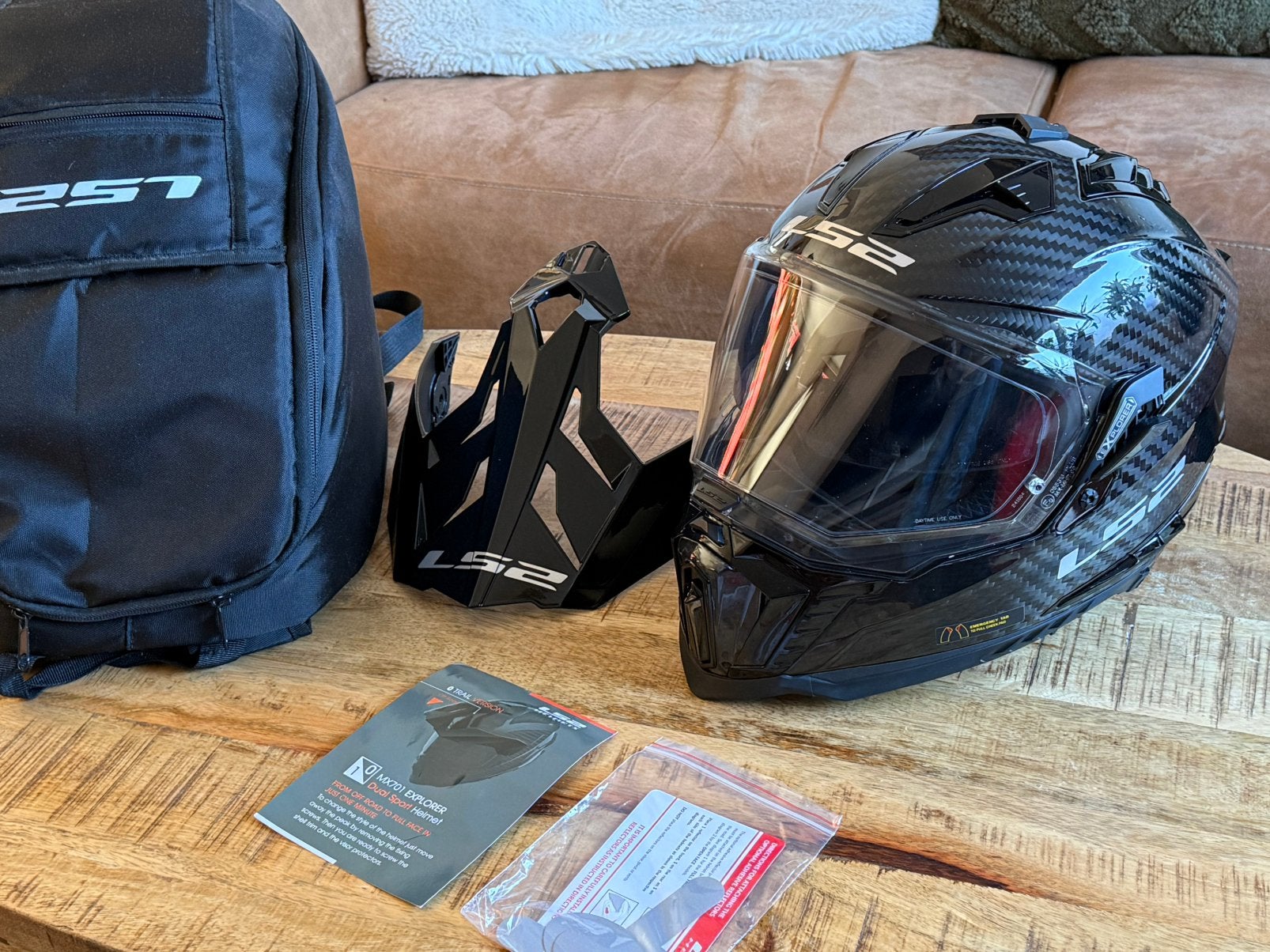 LS2 MX701 Carbon Explorer, Heren, XL, Integraalhelm, Tweedehands