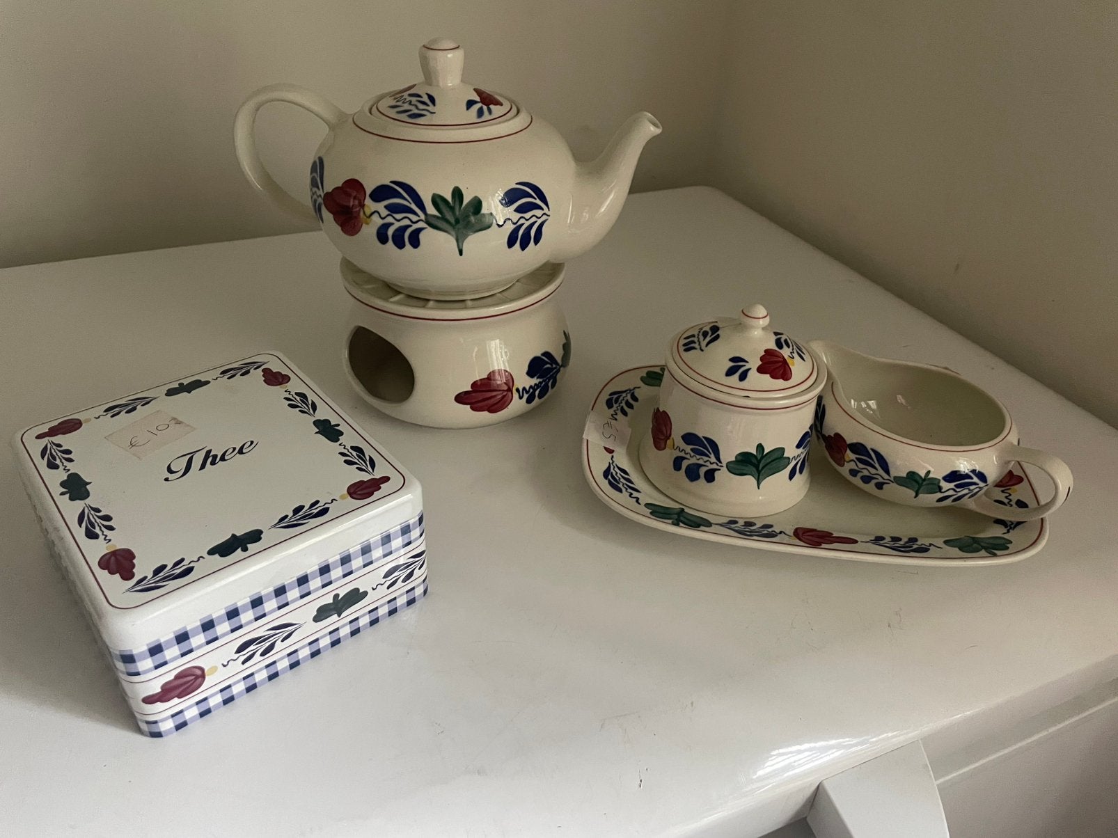Boch boerenbont kopjes schoteltjes thee servies, Ophalen