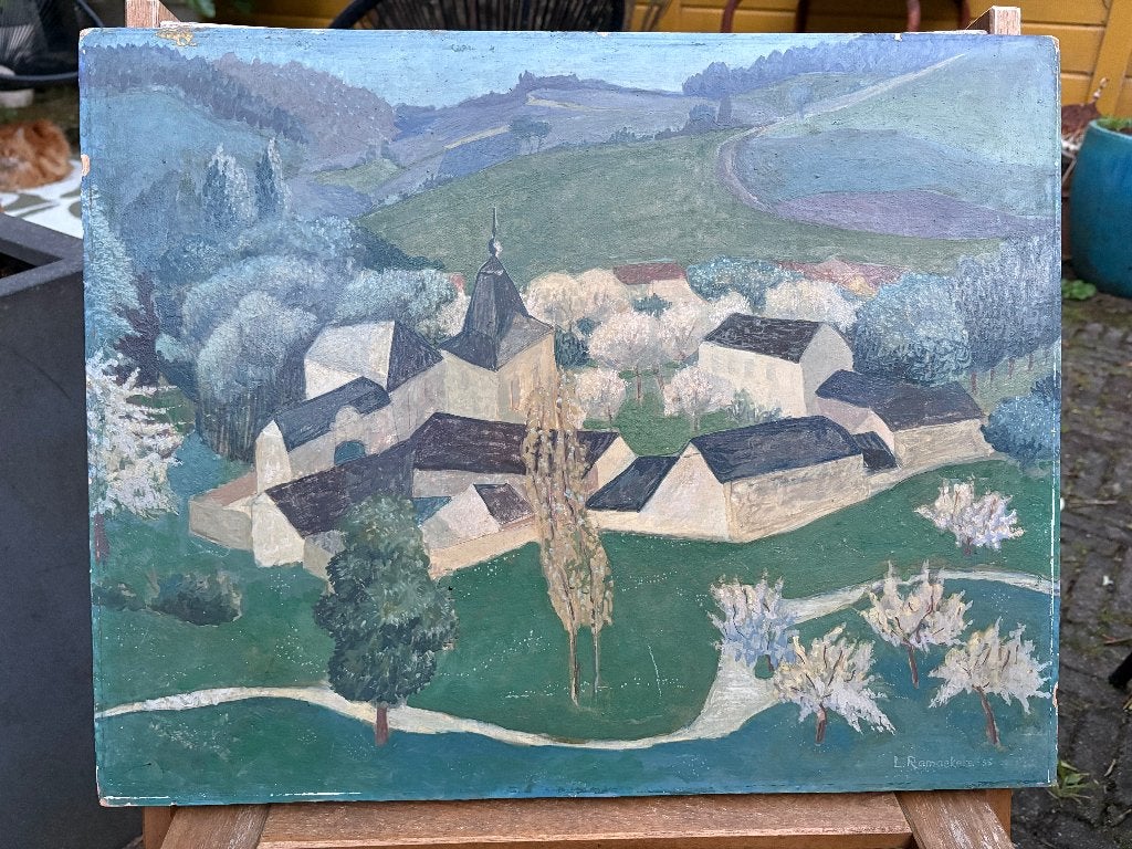 Schilderij Limburgs landschap, Ophalen, Origineel werk, Landschap