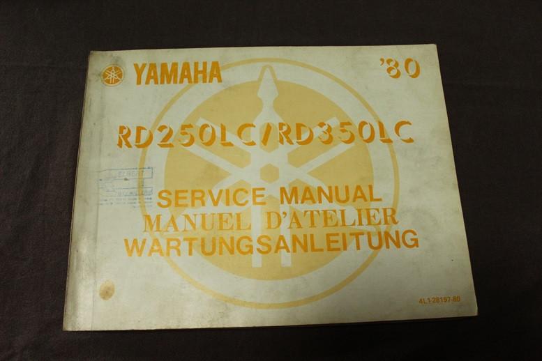 Yamaha RD250 LC RD350 LC 1980 motorcycle service manual, Motoren, Ophalen of Verzenden, Yamaha