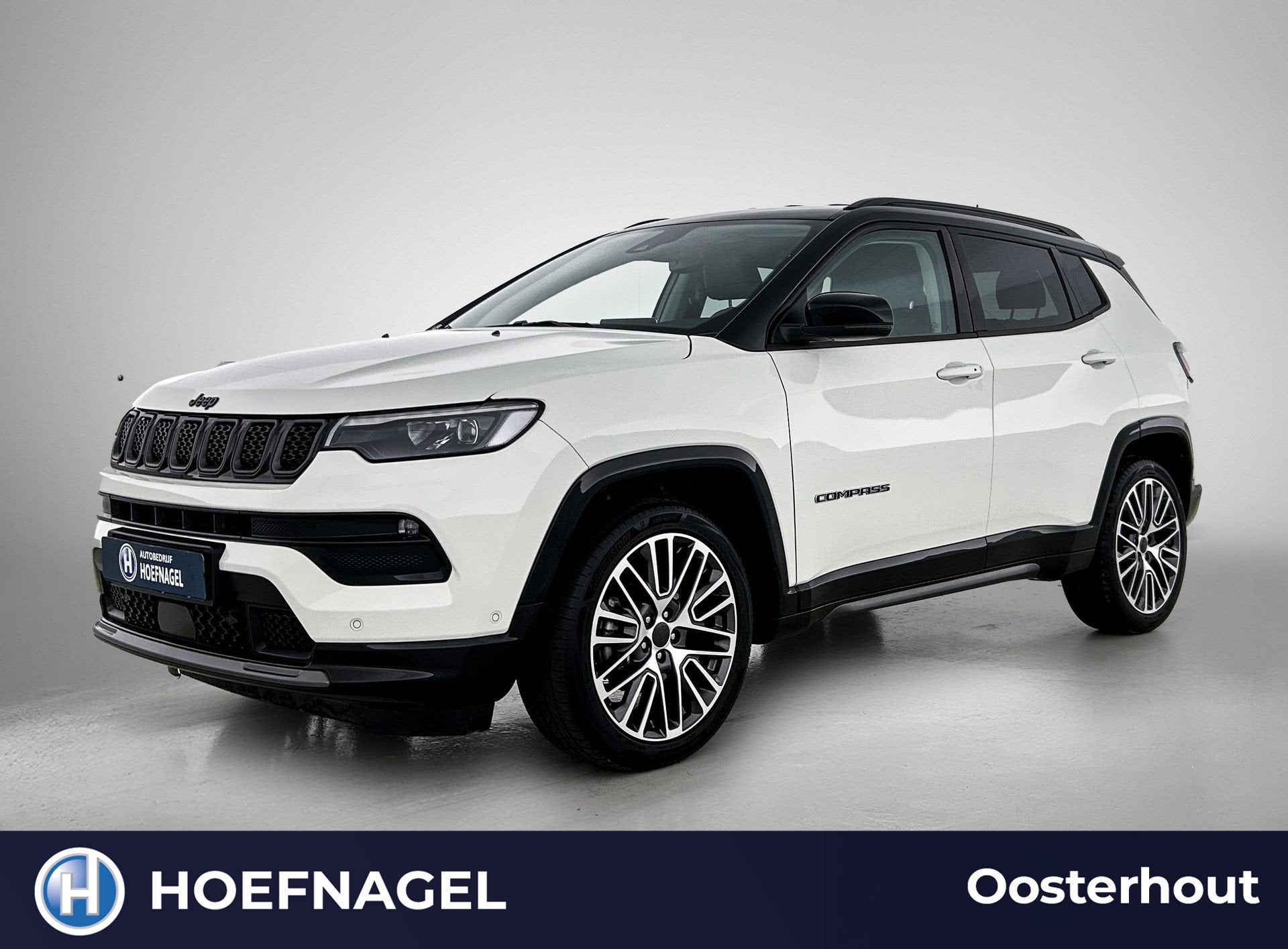 Jeep COMPASS 1.5T e-Hybrid Upland Automaat | Adaptive Cruise, Auto's, Jeep, 4 cilinders, Wit, Bedrijf, 1469 cc