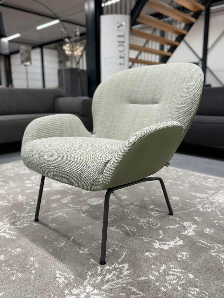 Nieuw Rolf Benz 594 Fauteuil groen leer stof Design stoel, Nieuw, Ophalen of Verzenden, Rolf Benz, 50 tot 75 cm