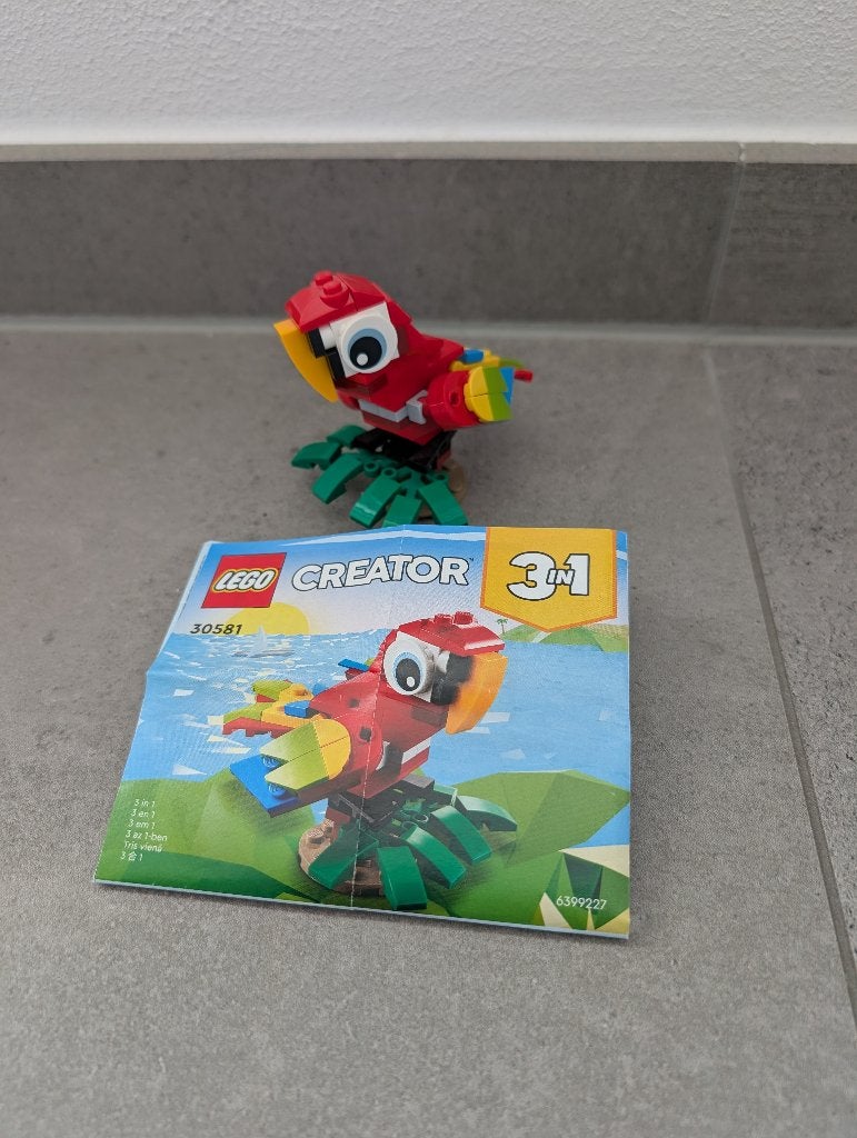 LEGO Creator 30581 3in1 - Tropische papagaai, Lego, Inclusief instructies, Ophalen of Verzenden, Zo goed als nieuw