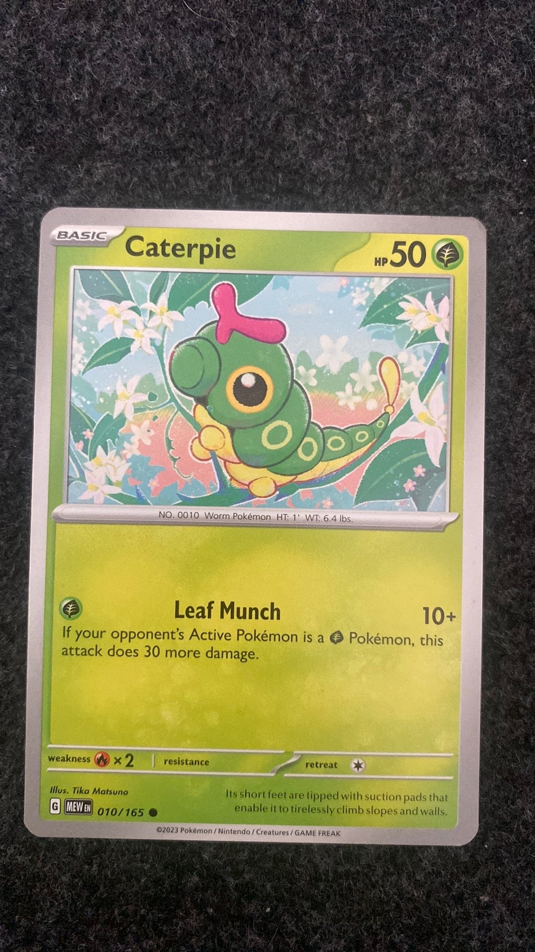 151 Caterpie common - 010/165, Ophalen of Verzenden, Zo goed als nieuw