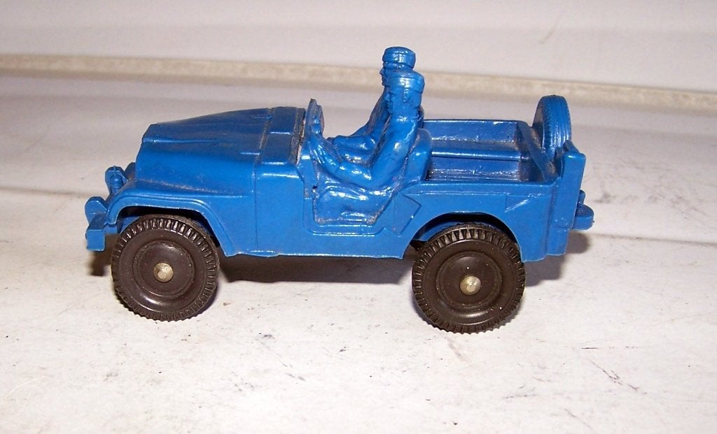 Mooie vintage vinylplastic Amerikaanse jeep. Izgs., Ophalen of Verzenden, Zo goed als nieuw