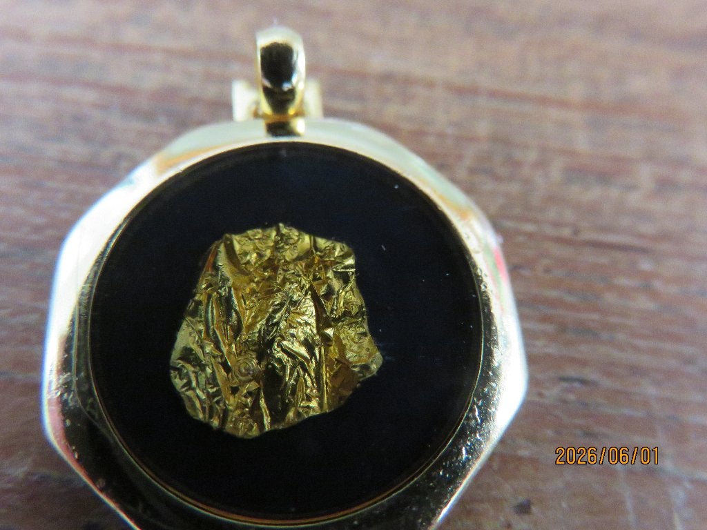 HANGERTJE MET ECHT GOUDEN STUKJE, Verzenden, Zo goed als nieuw, Goud, Overige materialen