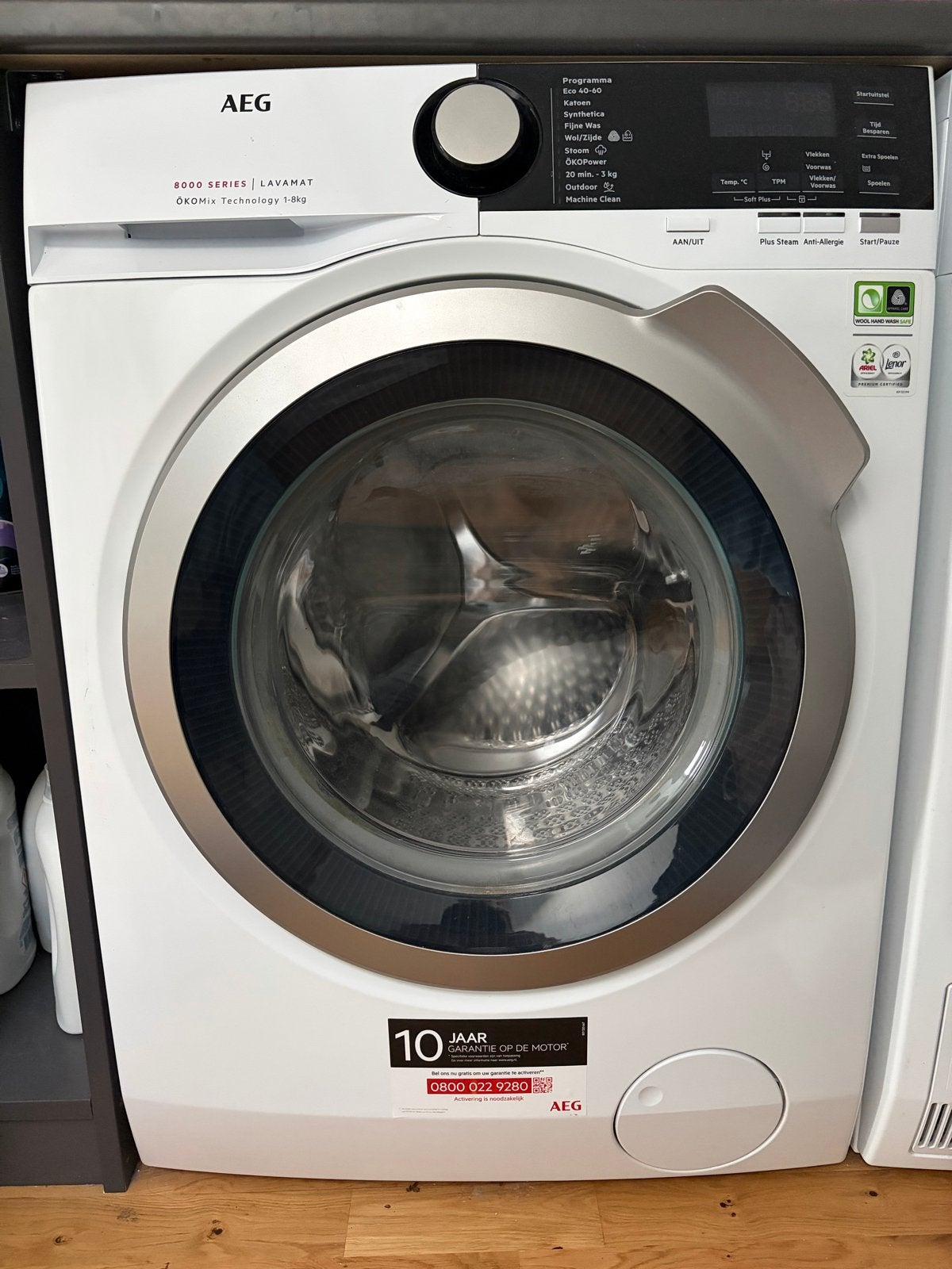 AEG Lavamat 8000 Series ÖKOMIX Wasmachine 8KG, Ophalen, 6 tot 8 kg, 85 tot 90 cm, 1600 toeren of meer
