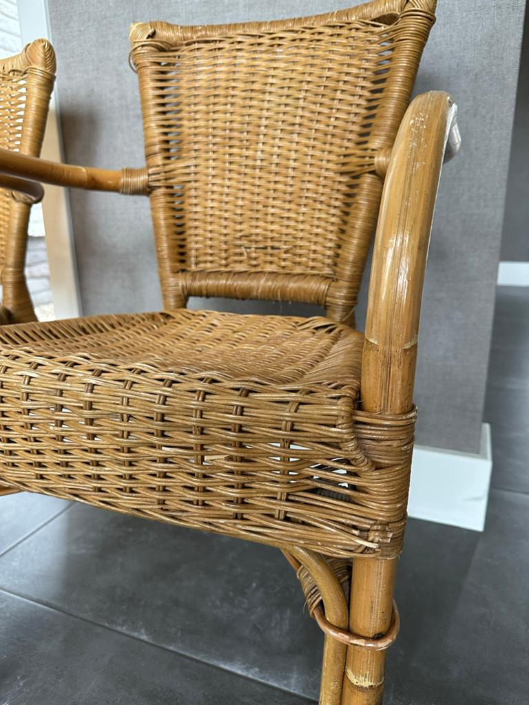 GRATIS Set van 2 rotan stoelen - Vintage design, Ophalen