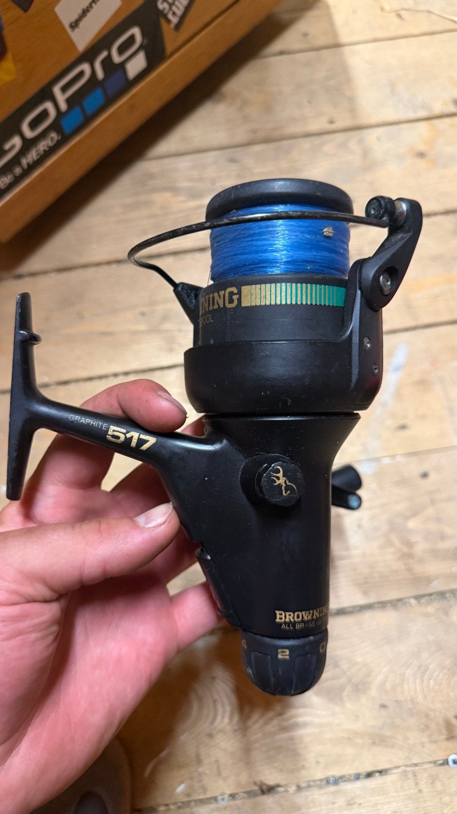 Browning Graphite 517 Vis Molen met All Brass Gears, Ophalen of Verzenden, Gebruikt, Molen