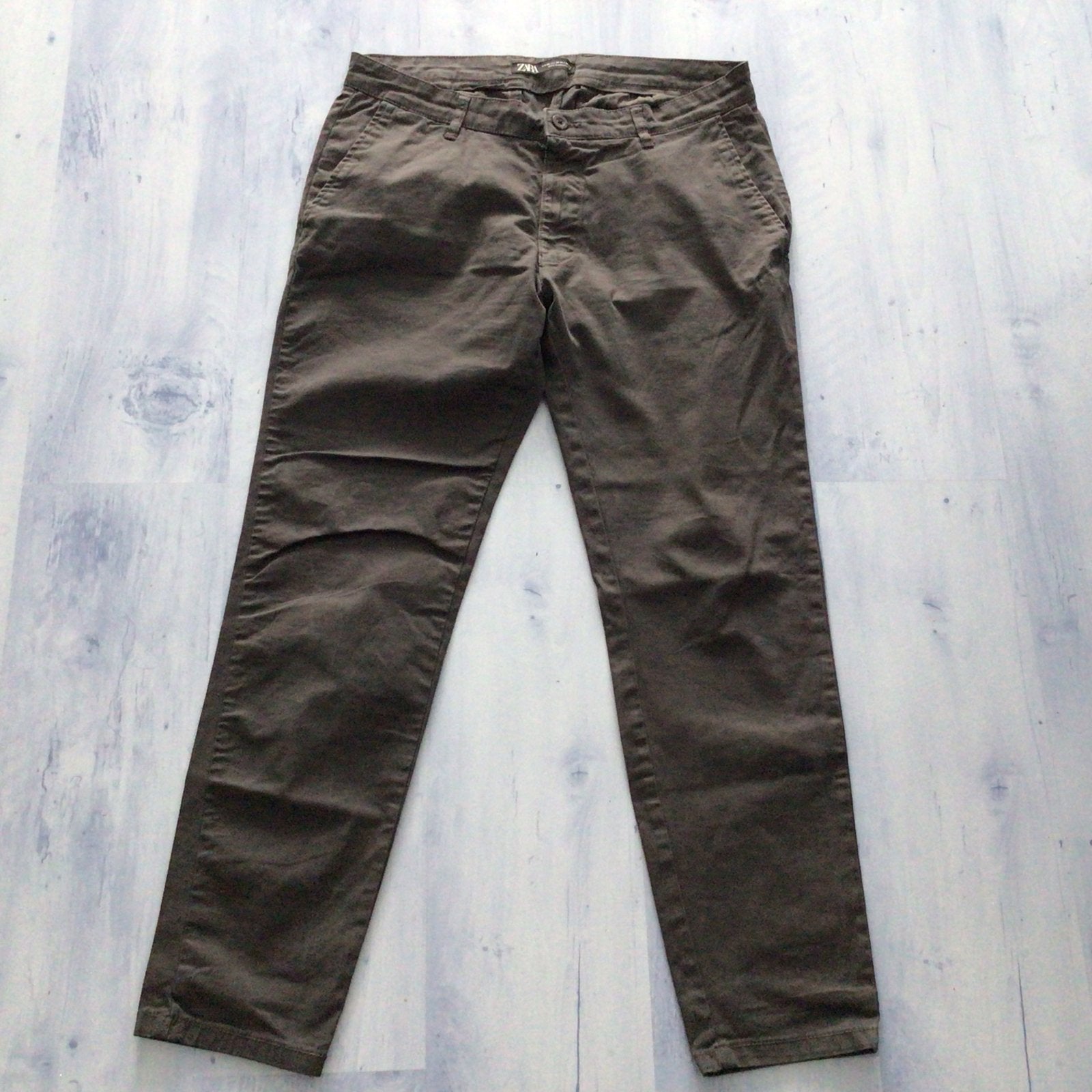 Grijze Zara heren broek maat 44, Ophalen of Verzenden, Gedragen, Maat 46 (S) of kleiner, Grijs