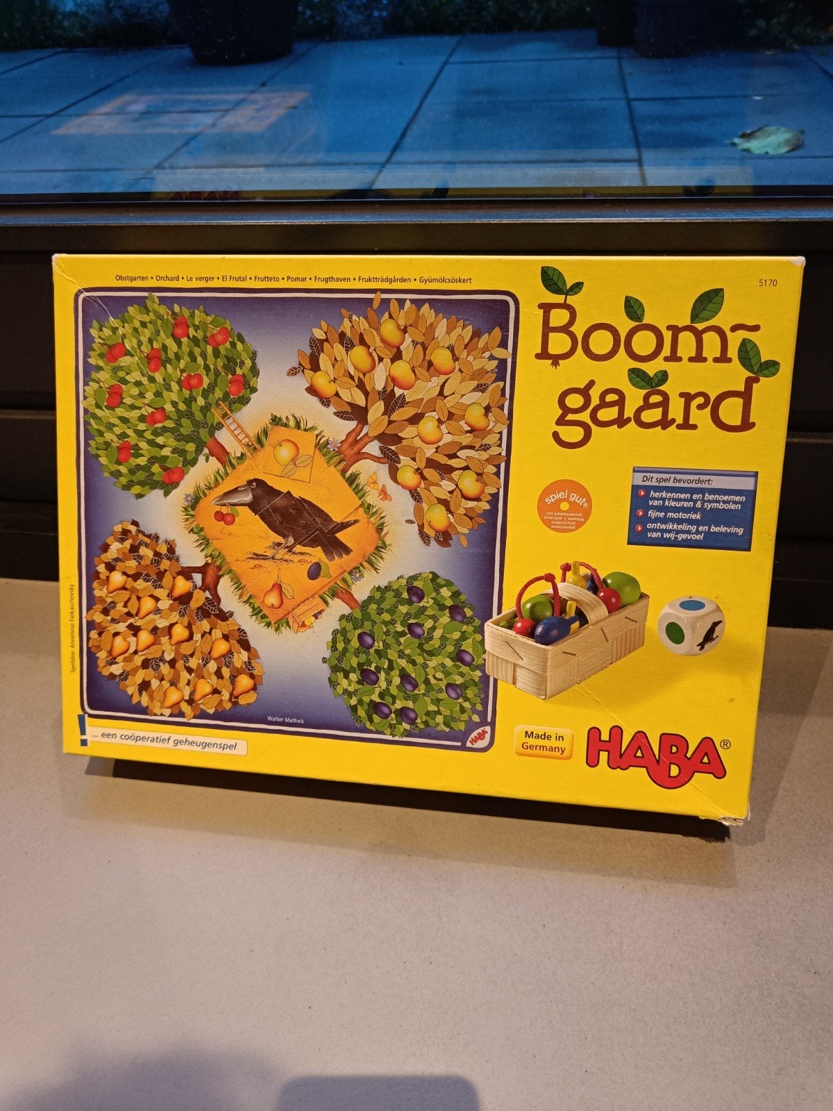 HABA Boomgaard - Coöperatief Geheugenspel voor Kinderen, Een of twee spelers, Ophalen of Verzenden, Gebruikt