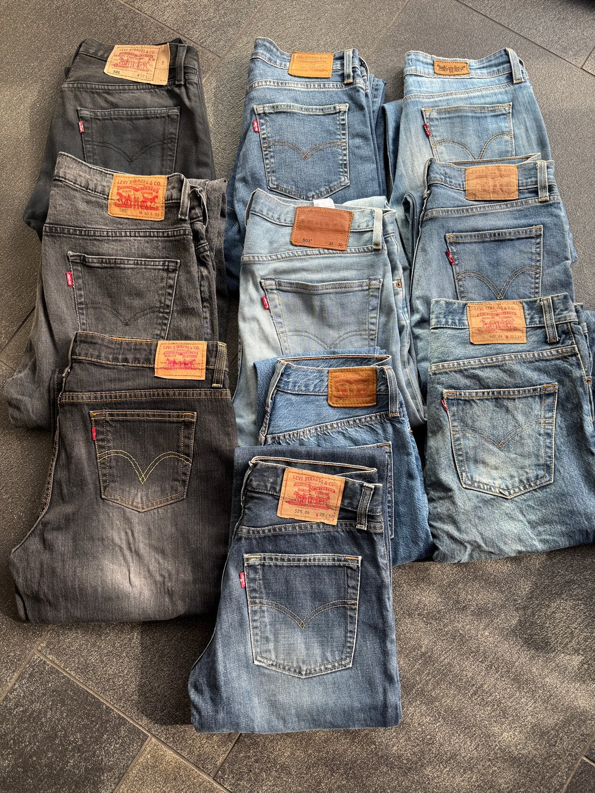 Bundel vintage Levi’s jeans, Levi's, Blauw, Ophalen of Verzenden, Zo goed als nieuw