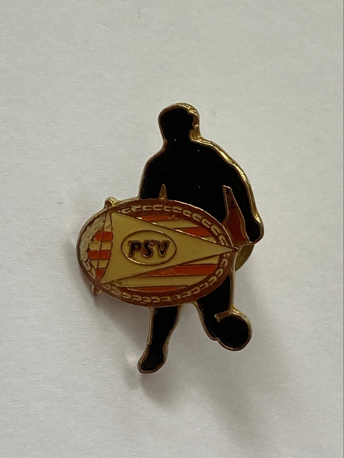 Vintage PSV Speldje Voetballer met Vaantje, Ophalen of Verzenden, Nieuw, PSV, Overige typen
