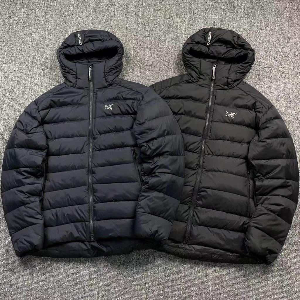 Arcteryx donsjas, donkerblauw en zwart, Ophalen of Verzenden, Zo goed als nieuw, Maat 38/40 (M), Zwart