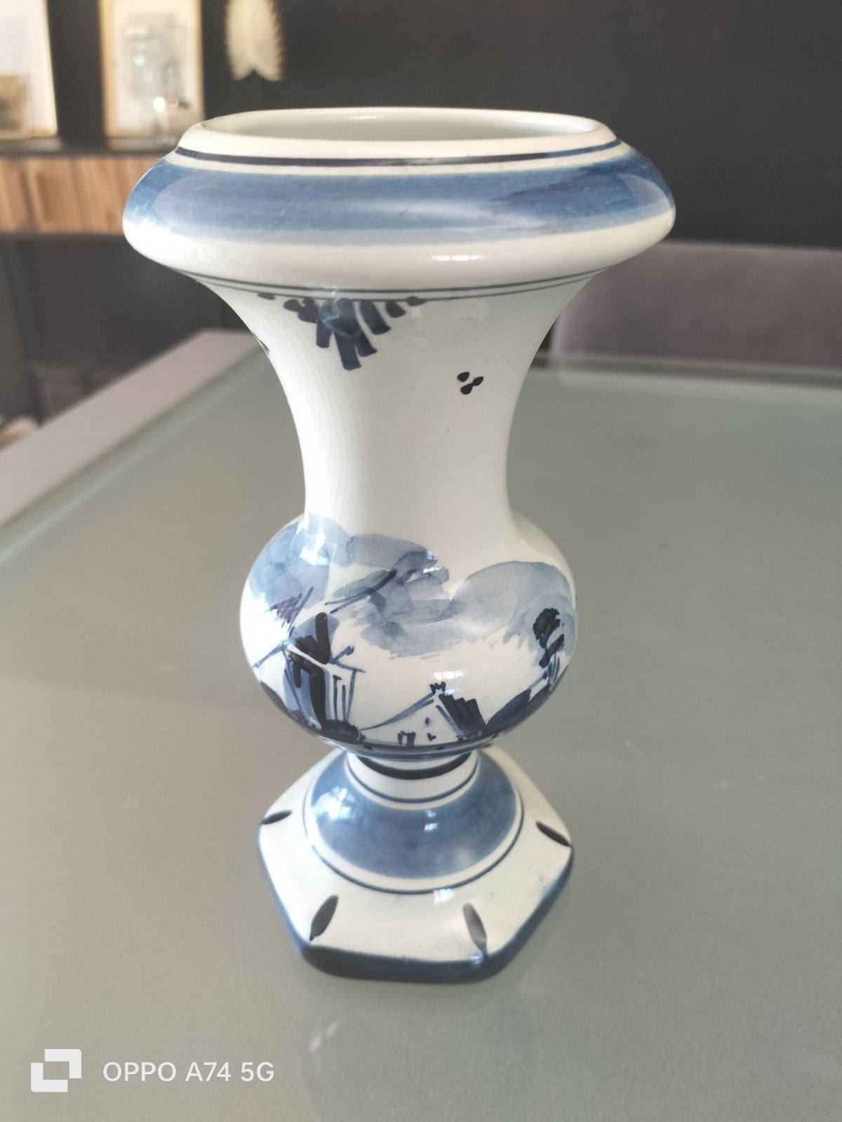 Delfts Blauw Vaasje - Handgeschilderd Holland, Ophalen of Verzenden