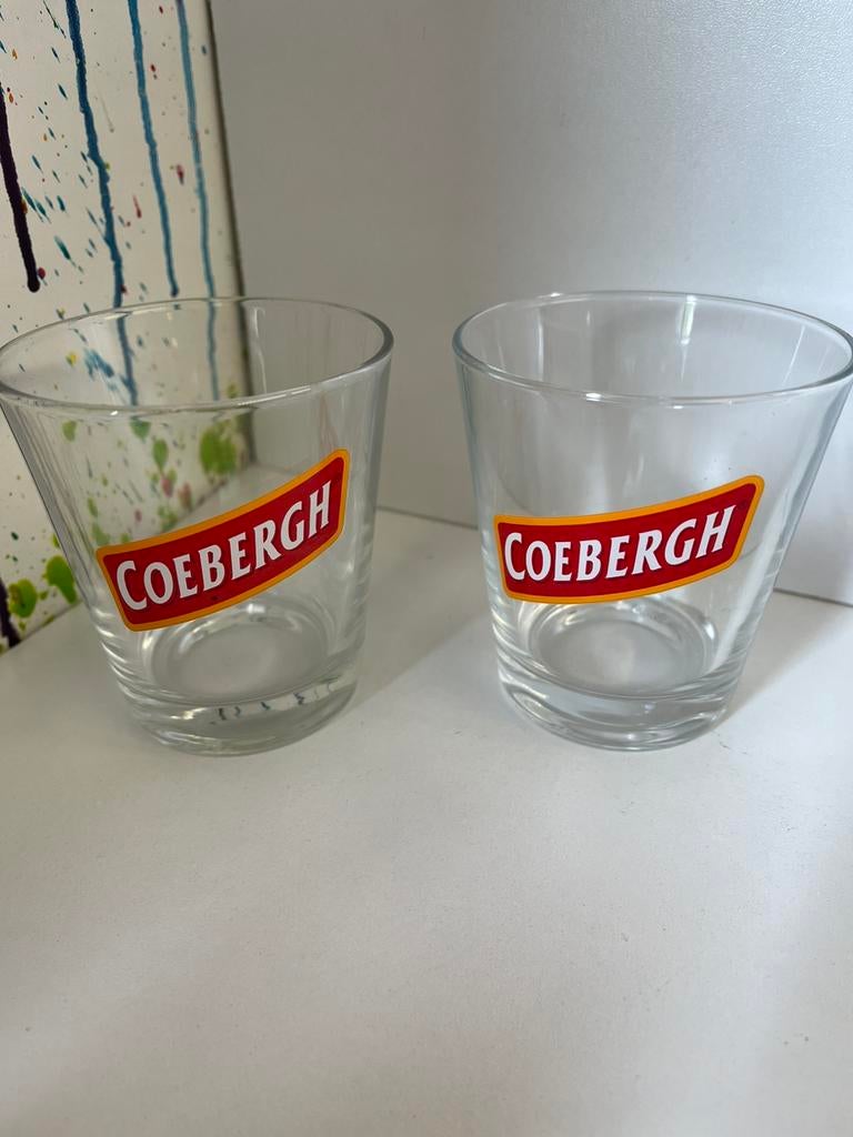 Coebergh glazen set van 2 glazen, Verzamelen, Ophalen of Verzenden, Nieuw, Borrel- of Shotglas