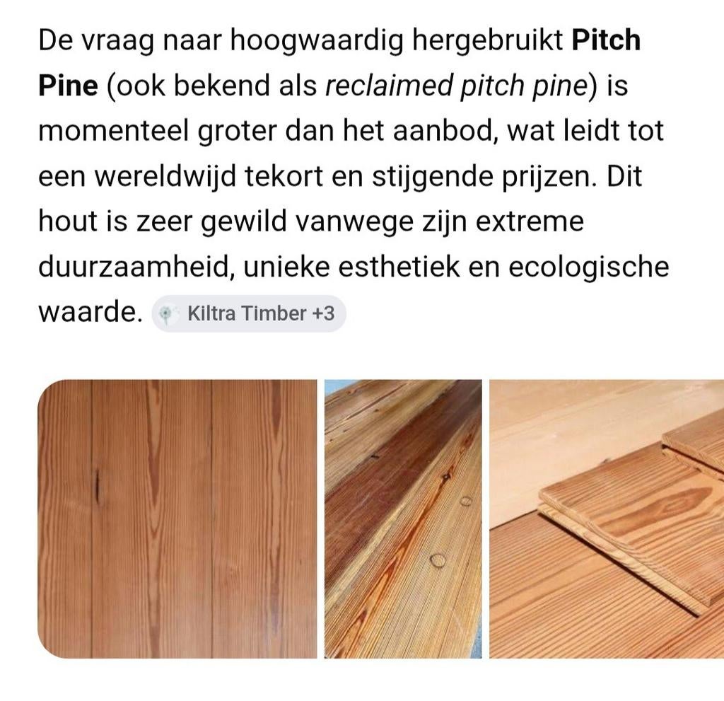 Amerikaans grenen Pitchpine planken vloerdelen schrootjes, Ophalen