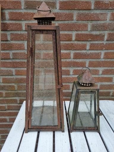 buiten lantaarn, Tuin en Terras, Buitenverlichting, Gebruikt, Staande lamp, Ophalen of Verzenden, Netvoeding