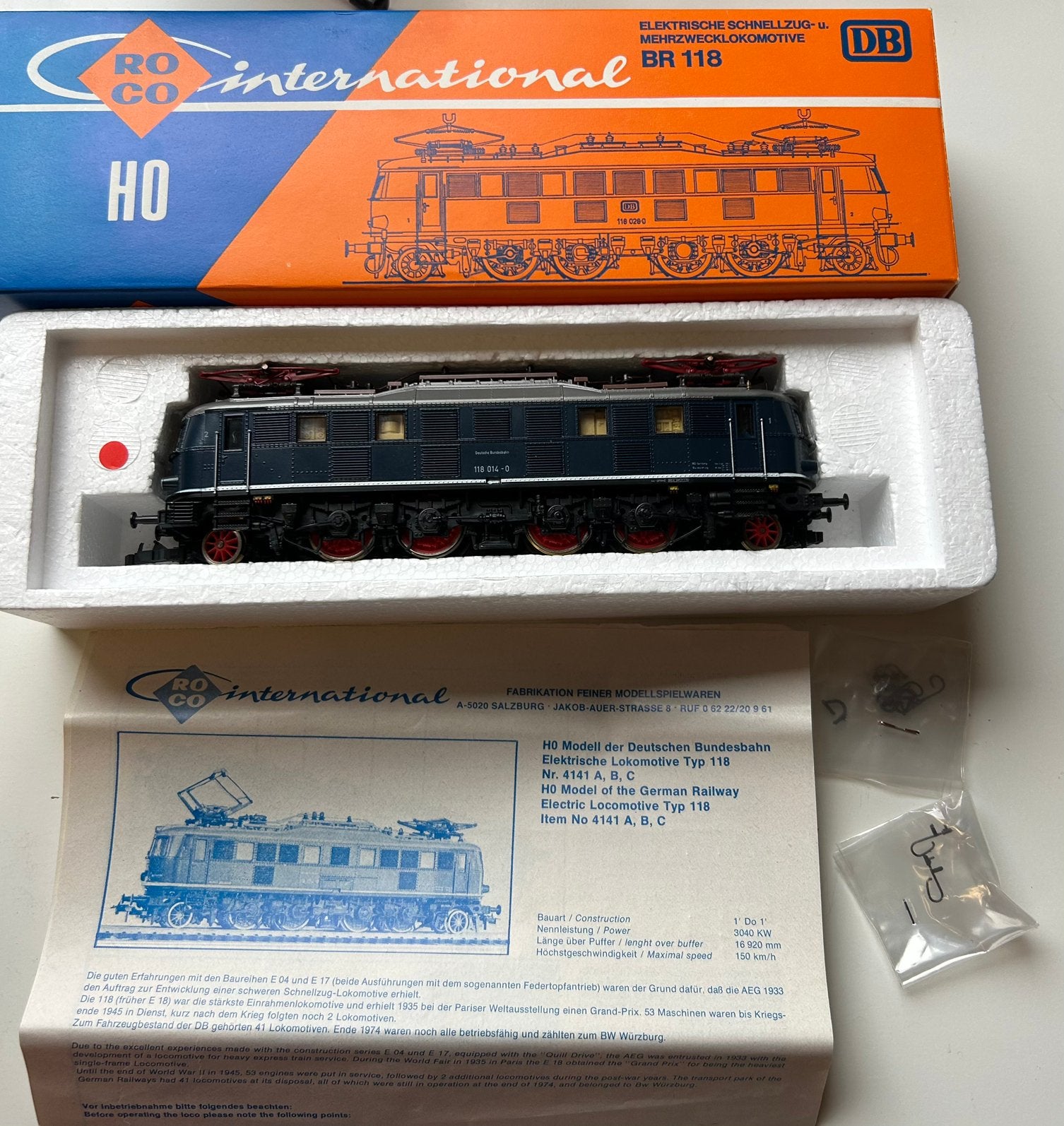 Roco 4141B HO E-Lok BR 118 DB Locomotief, Verzenden, Zo goed als nieuw, Roco, Gelijkstroom