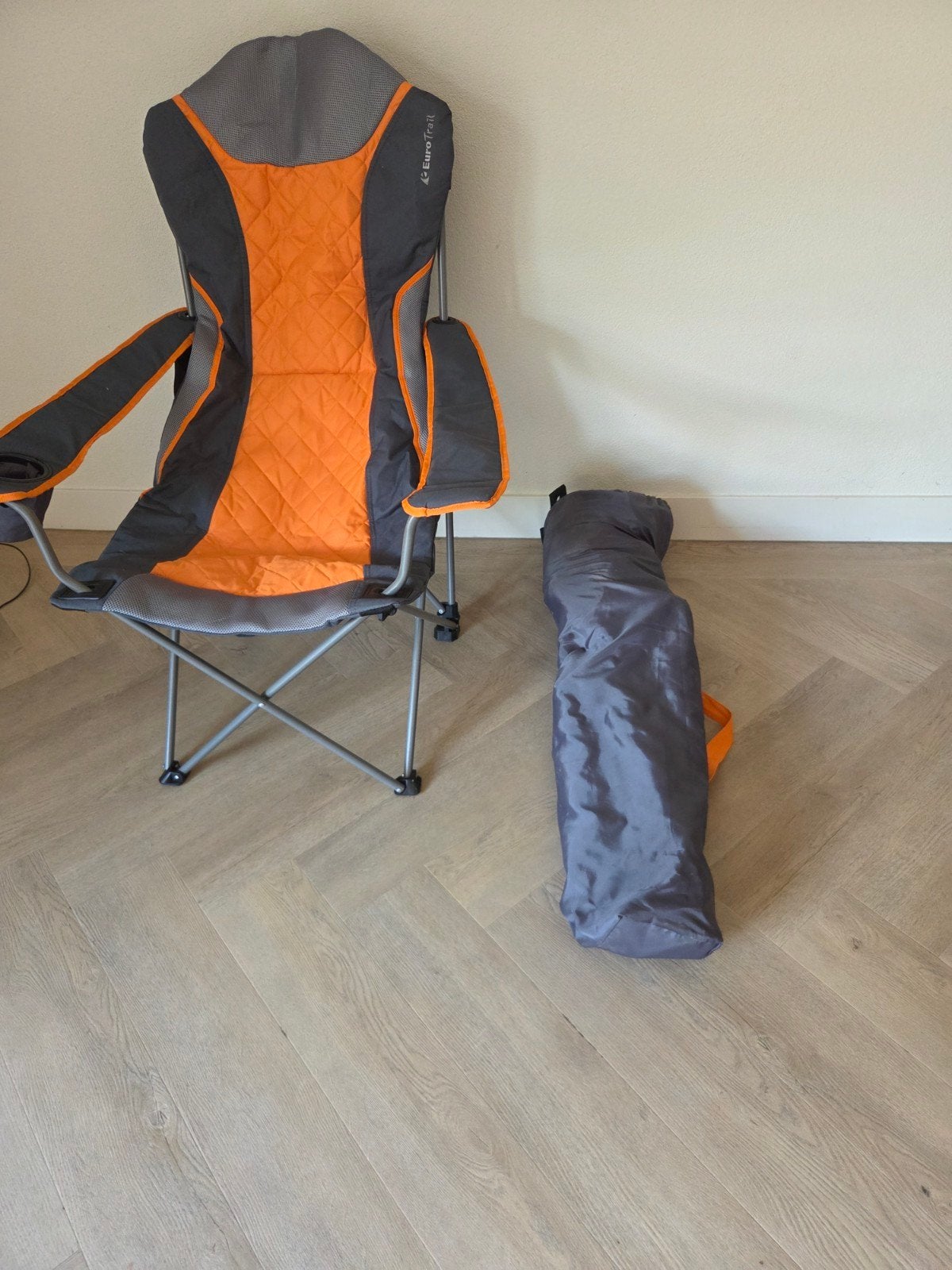 EuroTrail Campingstoel - Oranje/Grijs met Draagtas, Ophalen, Campingstoel