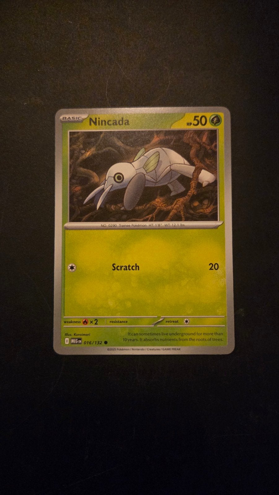 Nincada 016/132 - Mega Evolution Pokémon Kaart, Verzenden, Zo goed als nieuw, Losse kaart