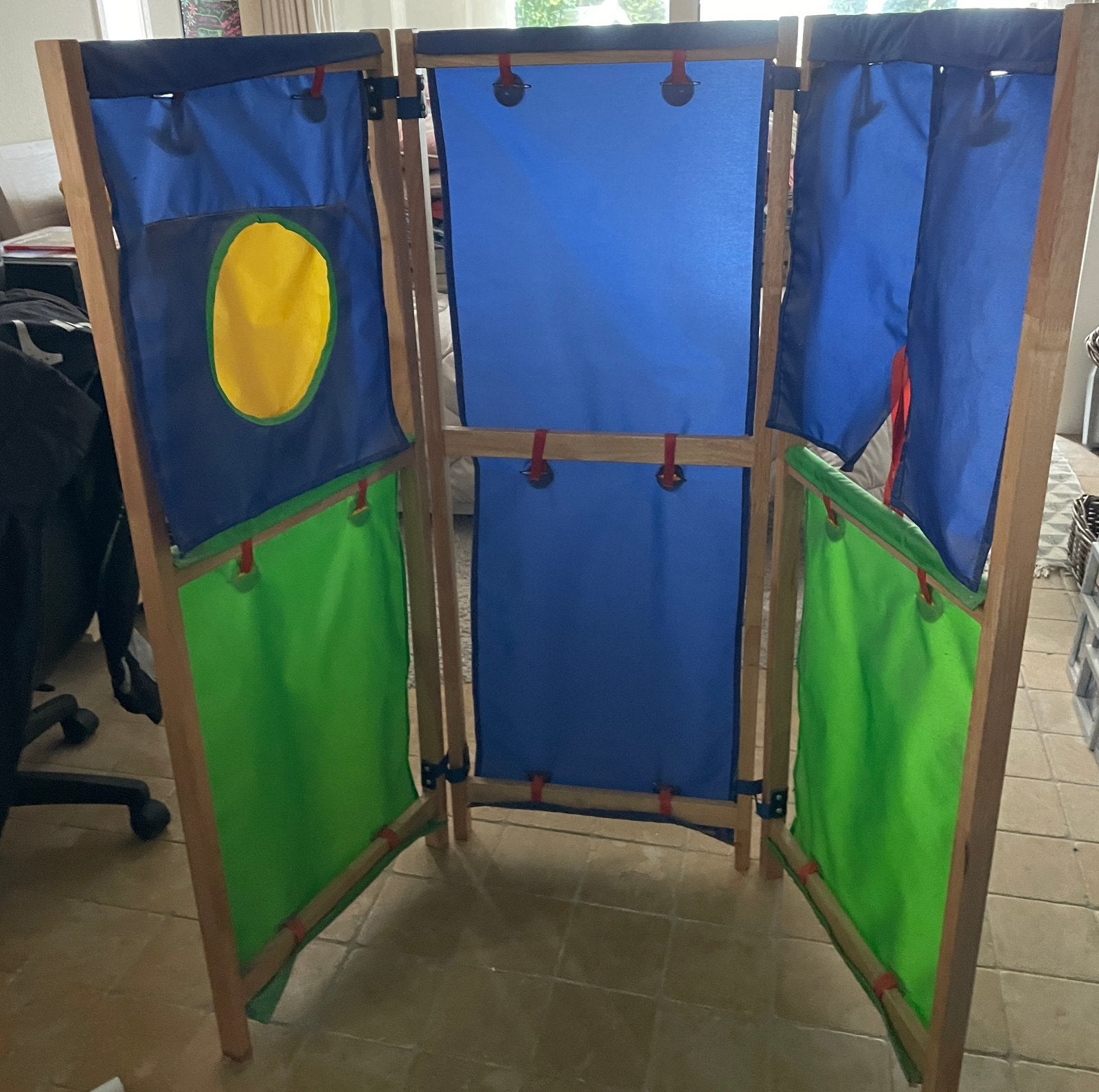 Kinderspeelhuisje/poppenkast van Ikea. Hout en stof, Ophalen, Gebruikt, Meubelstuk of Keukentje