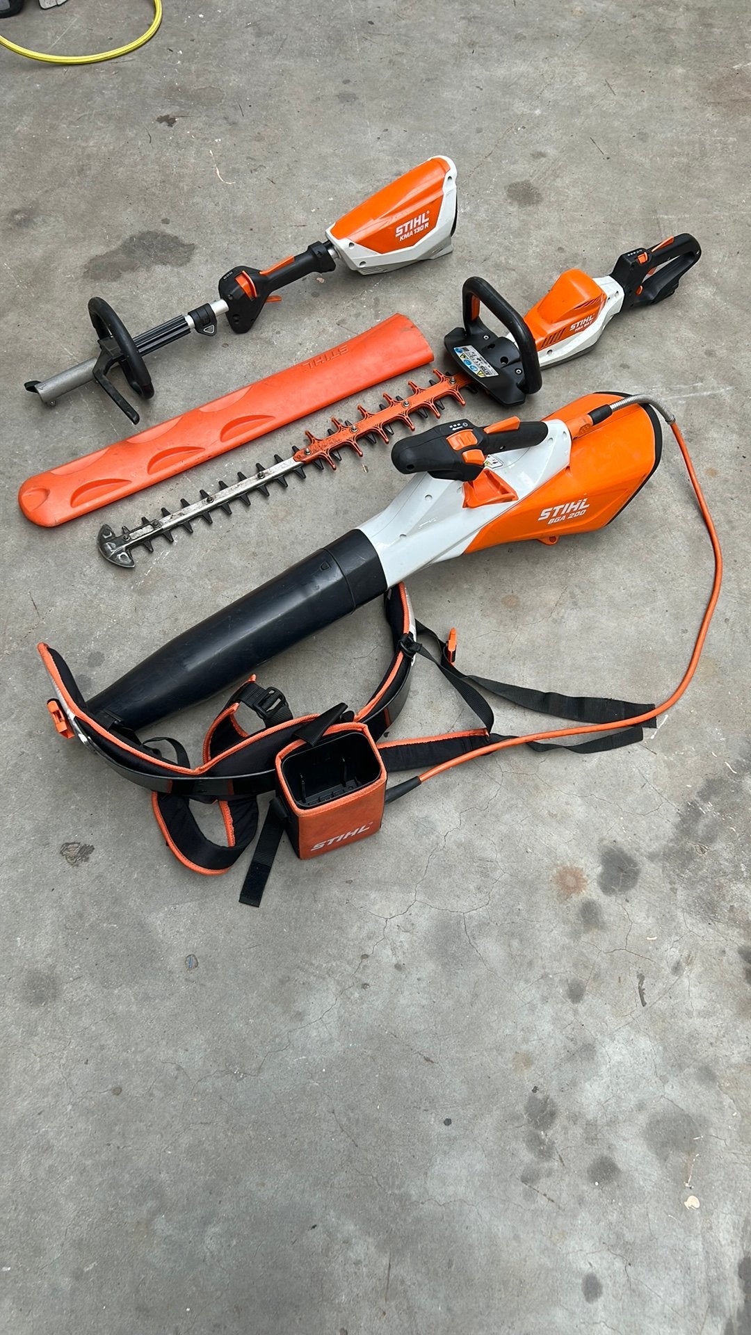 Stihl bga 200 hsa 94R kma130t gordel, Ophalen of Verzenden, Zo goed als nieuw