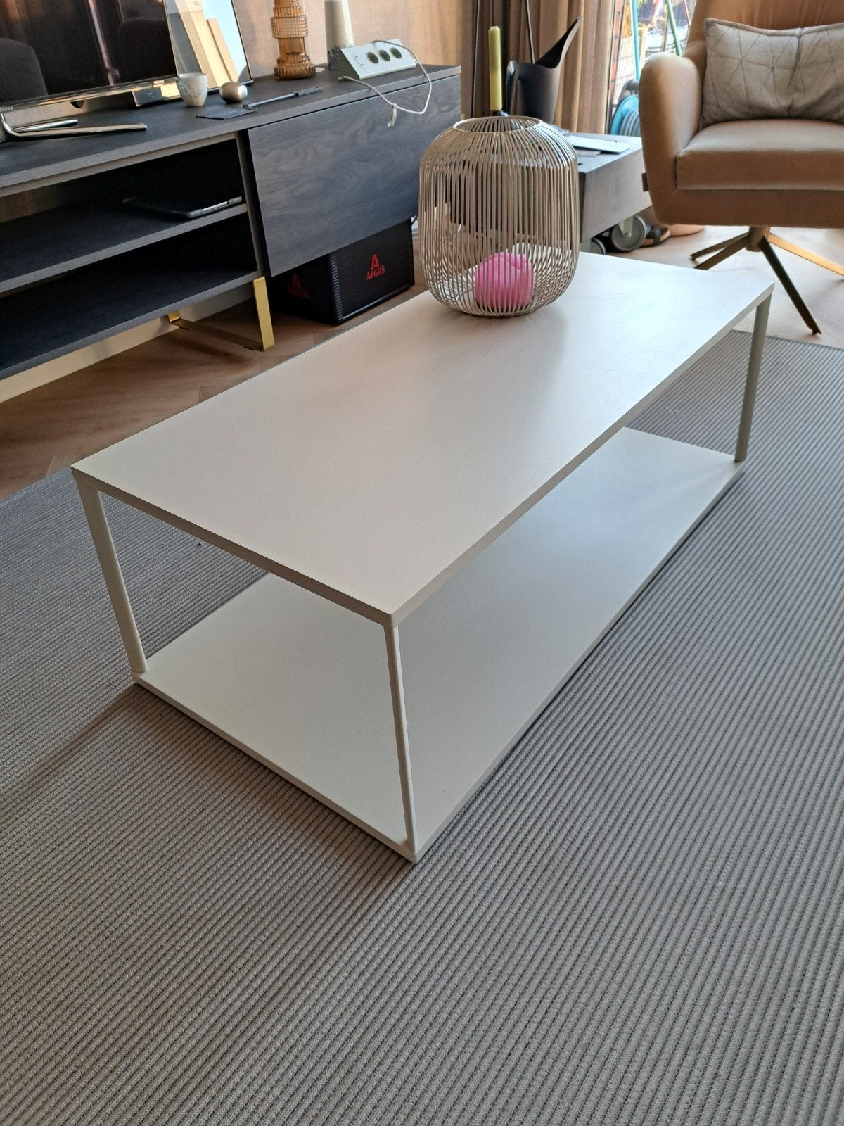 HAY Eiffel design salontafel, zandgrijs, Minder dan 50 cm, Gebruikt, 100 tot 150 cm, Design