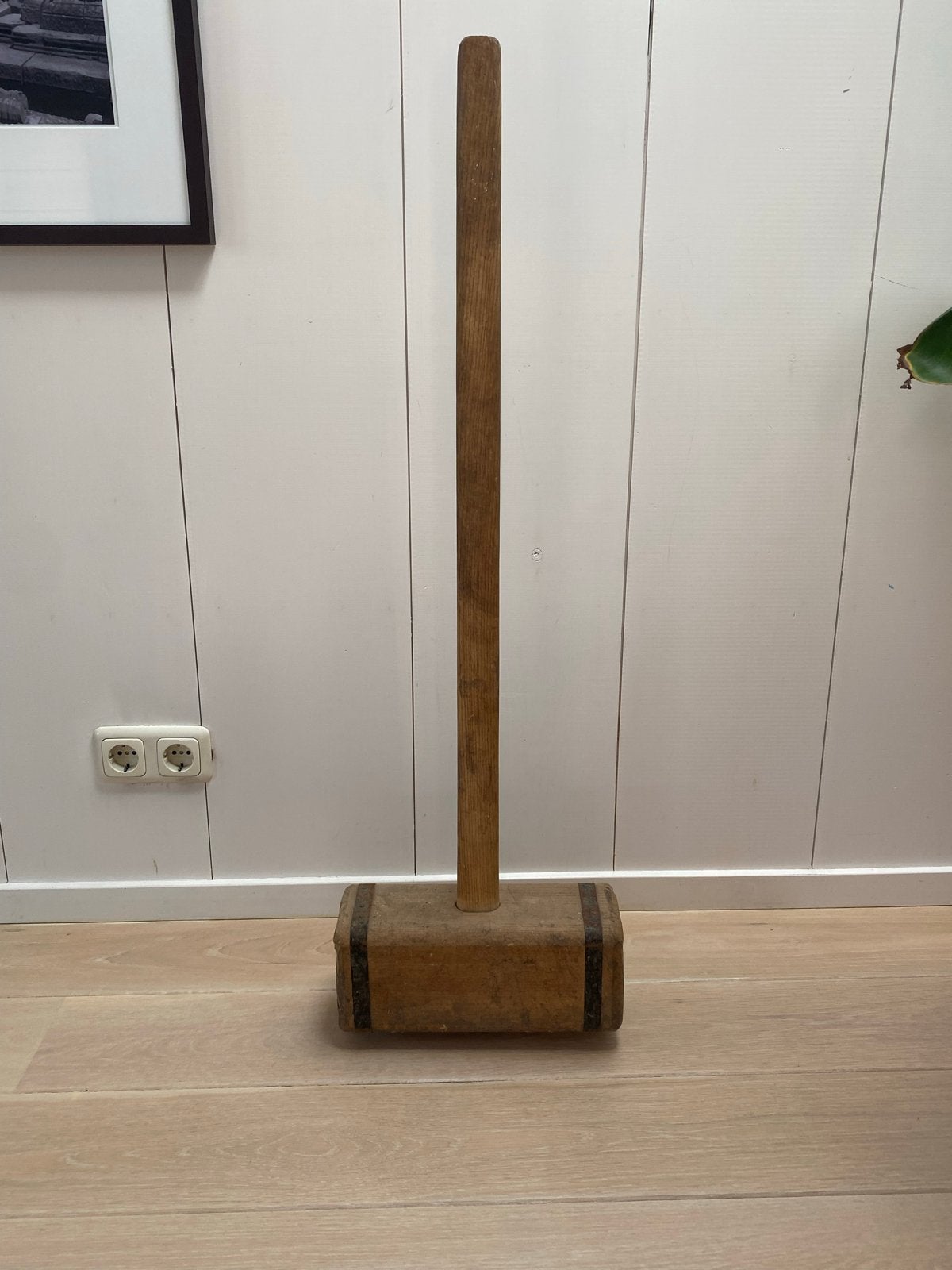 Grote houten hamer, Doe-het-zelf en Verbouw, Gereedschap | Handgereedschap, Ophalen, Gebruikt, Hamer
