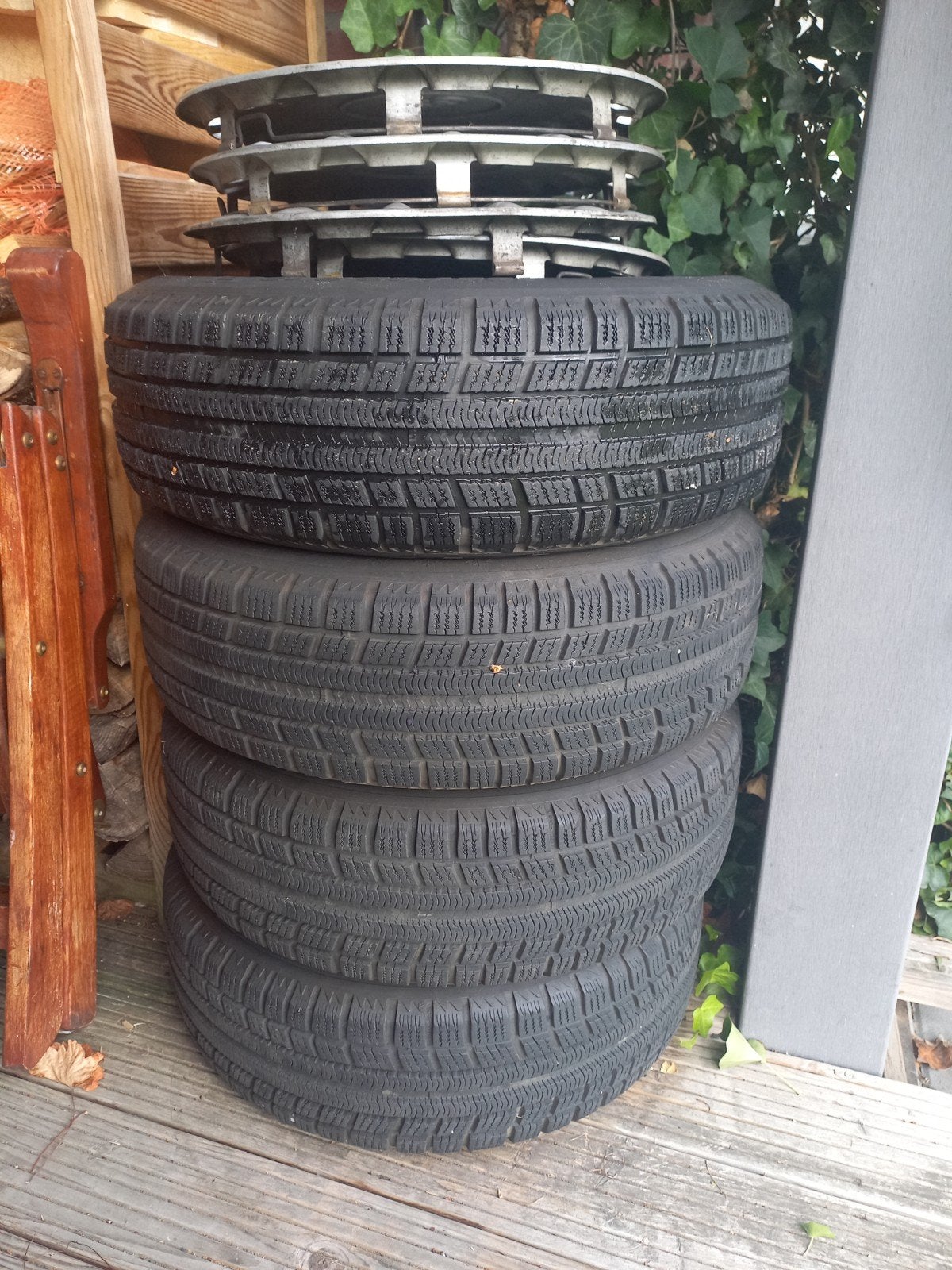 Winterbanden 195/65 R15  op stalen velg, Ophalen, Gebruikt