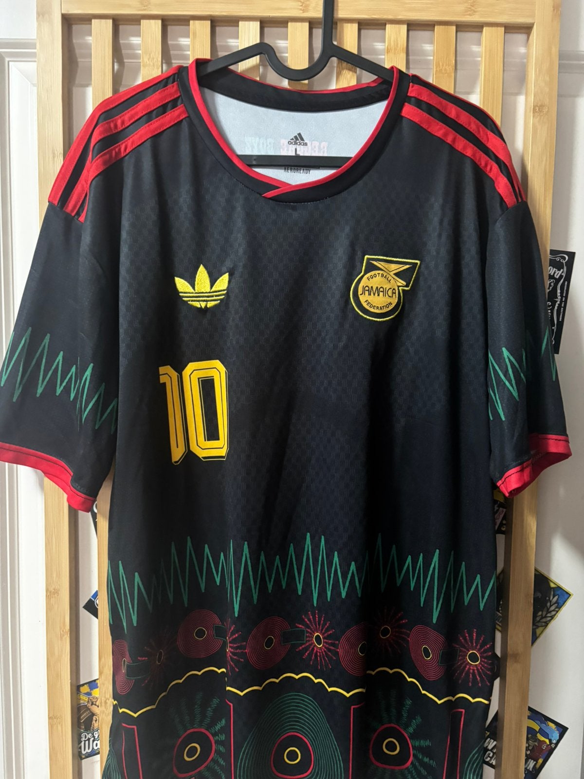 Voetbalshirt Adidas Jamaica 2023-2024 Bob Marley 10, Maat XS of kleiner, Ophalen of Verzenden, Zo goed als nieuw, Shirt