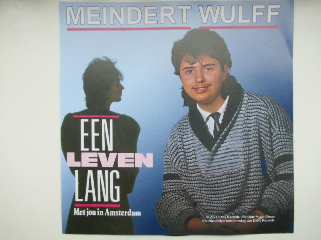 MEINDERT WULFF # EEN LEVEN LANG/MET JOU IN AMSTERDAM, Cd's en Dvd's, Vinyl | Nederlandstalig, 7 inch, 2020 tot heden, Ophalen of Verzenden
