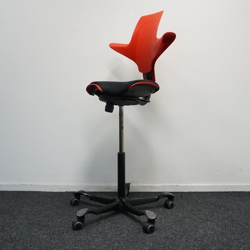 HAG Capisco Puls 8020 Bureaustoelen | Zadelzit | Rood, Huis en Inrichting, Bureaustoelen, Gebruikt, -, -, Ophalen of Verzenden