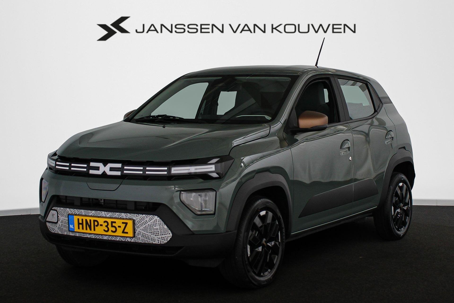 Dacia Spring Extreme 65 26.8 kWh Camera Apple CarPlay Airco, Auto's, Gebruikt, 4 stoelen, Leder en Stof, Origineel Nederlands