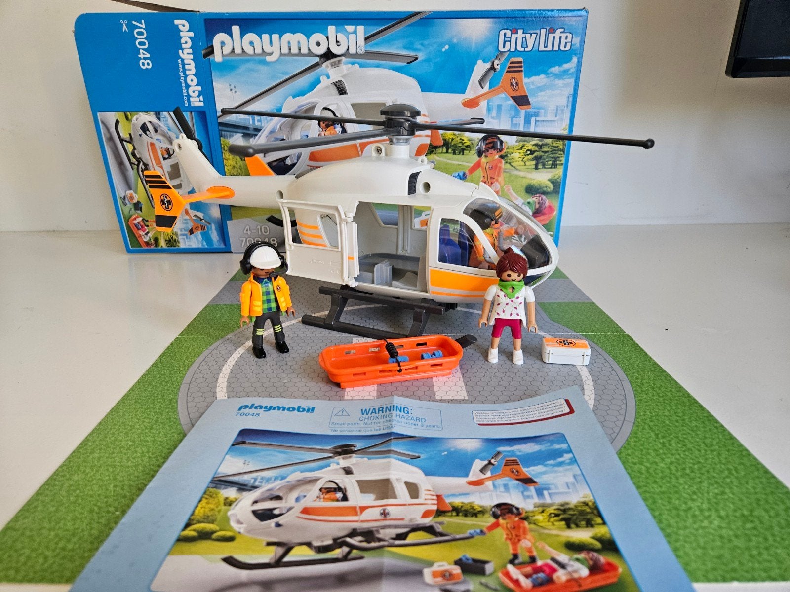 Playmobil City Life Ambulance Helikopter 70048 Compleet, Kinderen en Baby's, Speelgoed | Playmobil, Complete set, Voertuig, Ophalen of Verzenden